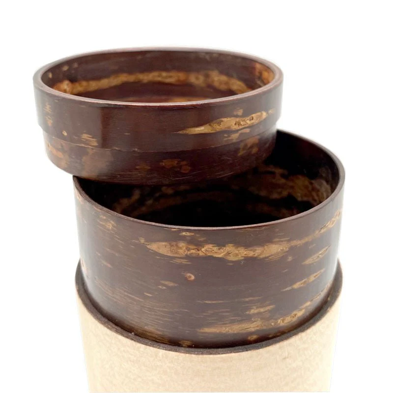 Fujiki Denshiro: Obizutsu Tea Canister - Kaede Maple 帯筒茶筒かえで - Image 3