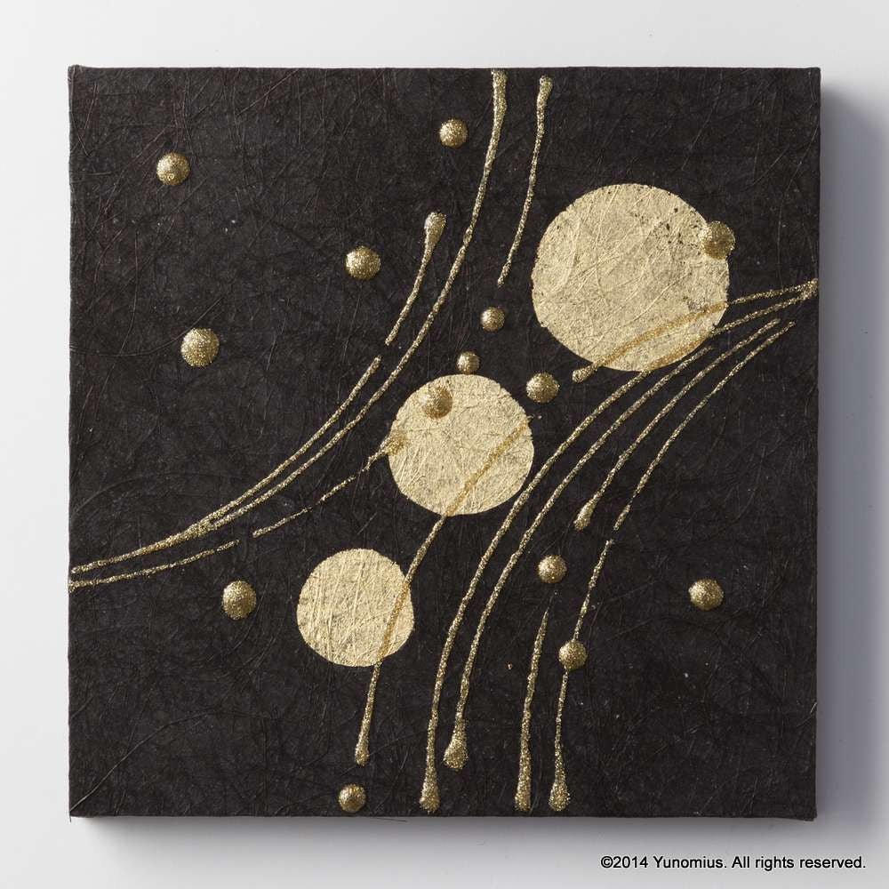 Hana & Haku: Decorative Washi Paper Panel (Black #1)