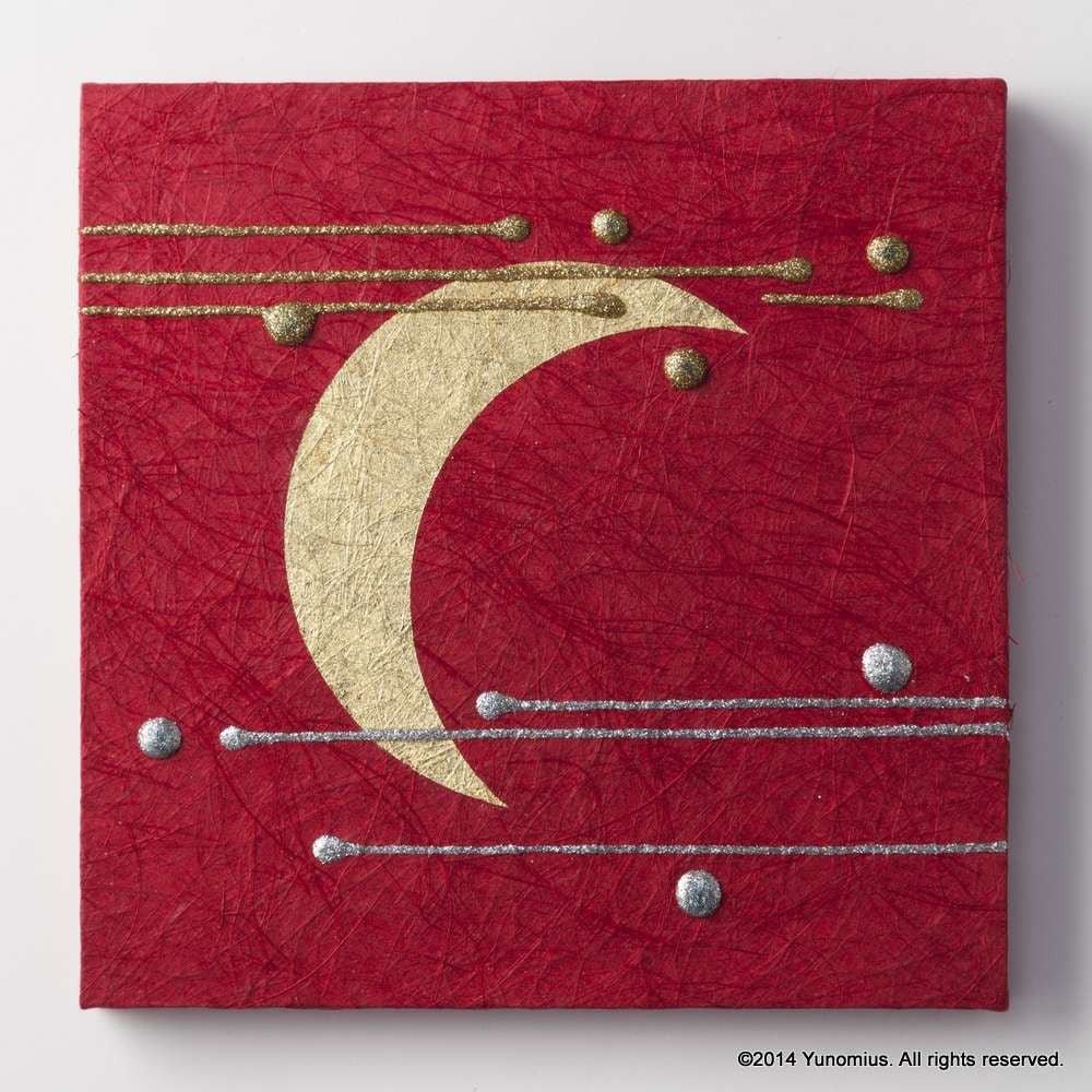 Hana & Haku: Decorative Washi Paper Panel (Red #3)