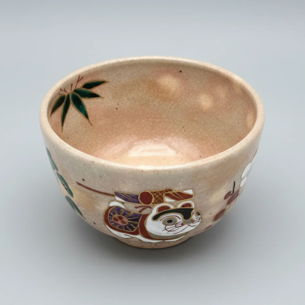 Nagomi: Kyo-yaki Matcha Bowl (京焼抹茶碗 Dog / 犬) - Image 2