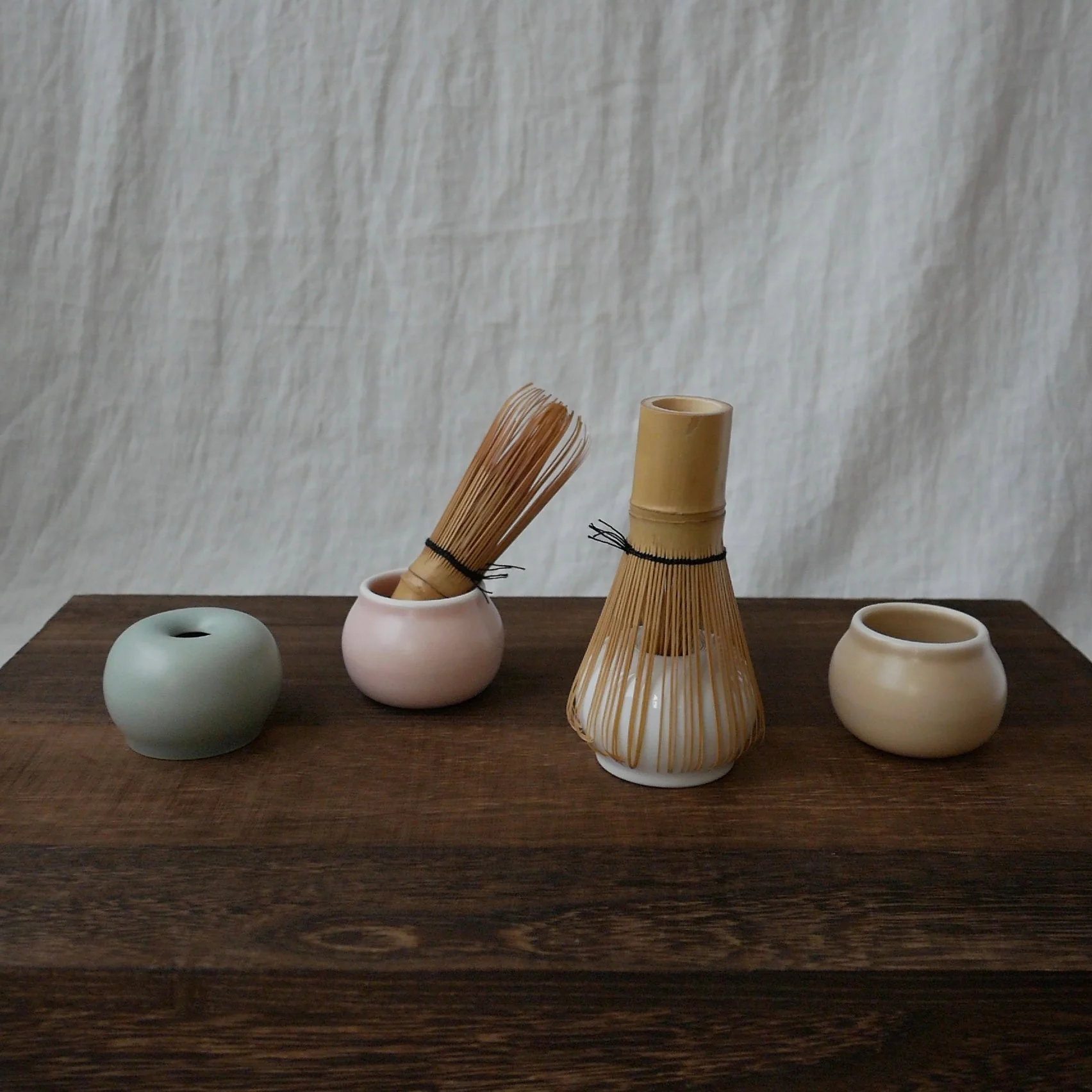 Origami Tea - Modern Whisk Stand, Beige 茶筅立てベージュ - Image 5
