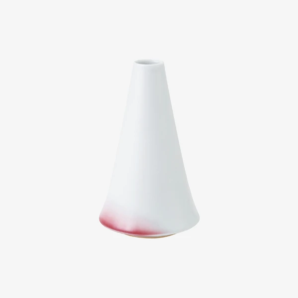 Saikai Ceramics: Agasuke Porcelain Flower Vase Red Plum 紅梅 フラワーベース