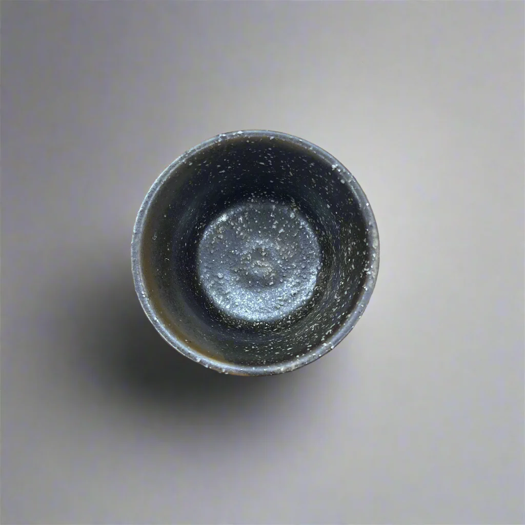 Seiangama: Carved Design Mino-yaki Guinomi Cup 5 Piece Set with Wooden Box 削ぎ五様ぐい呑揃 - Image 10