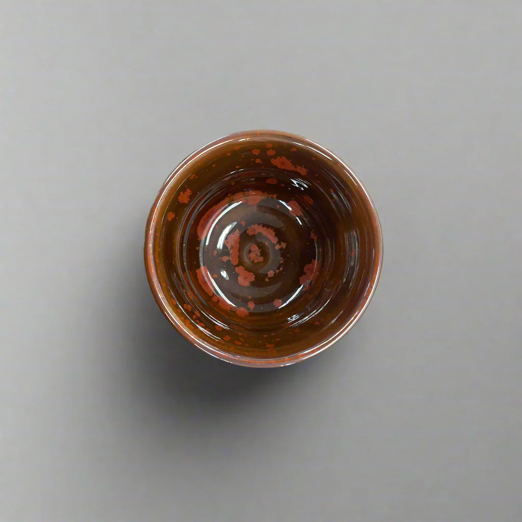 Seiangama: Carved Design Mino-yaki Guinomi Cup 5 Piece Set with Wooden Box 削ぎ五様ぐい呑揃 - Image 7