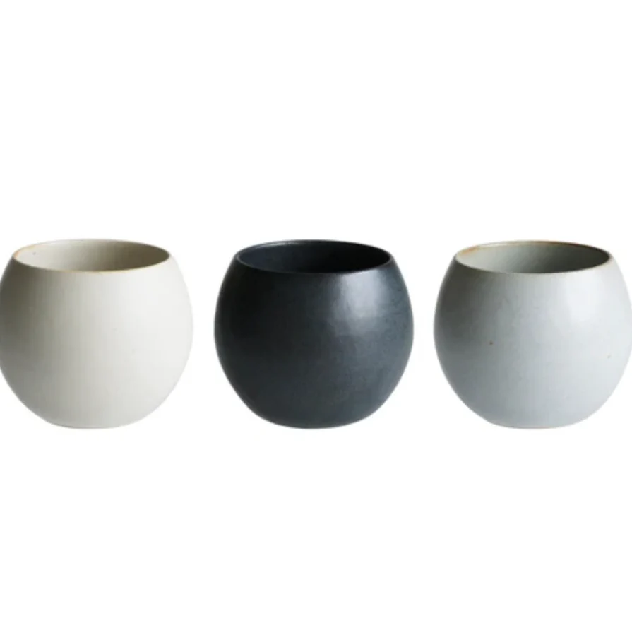 SHIKIKA - Korokoro Round Yunomi Cup (Black) - Image 5