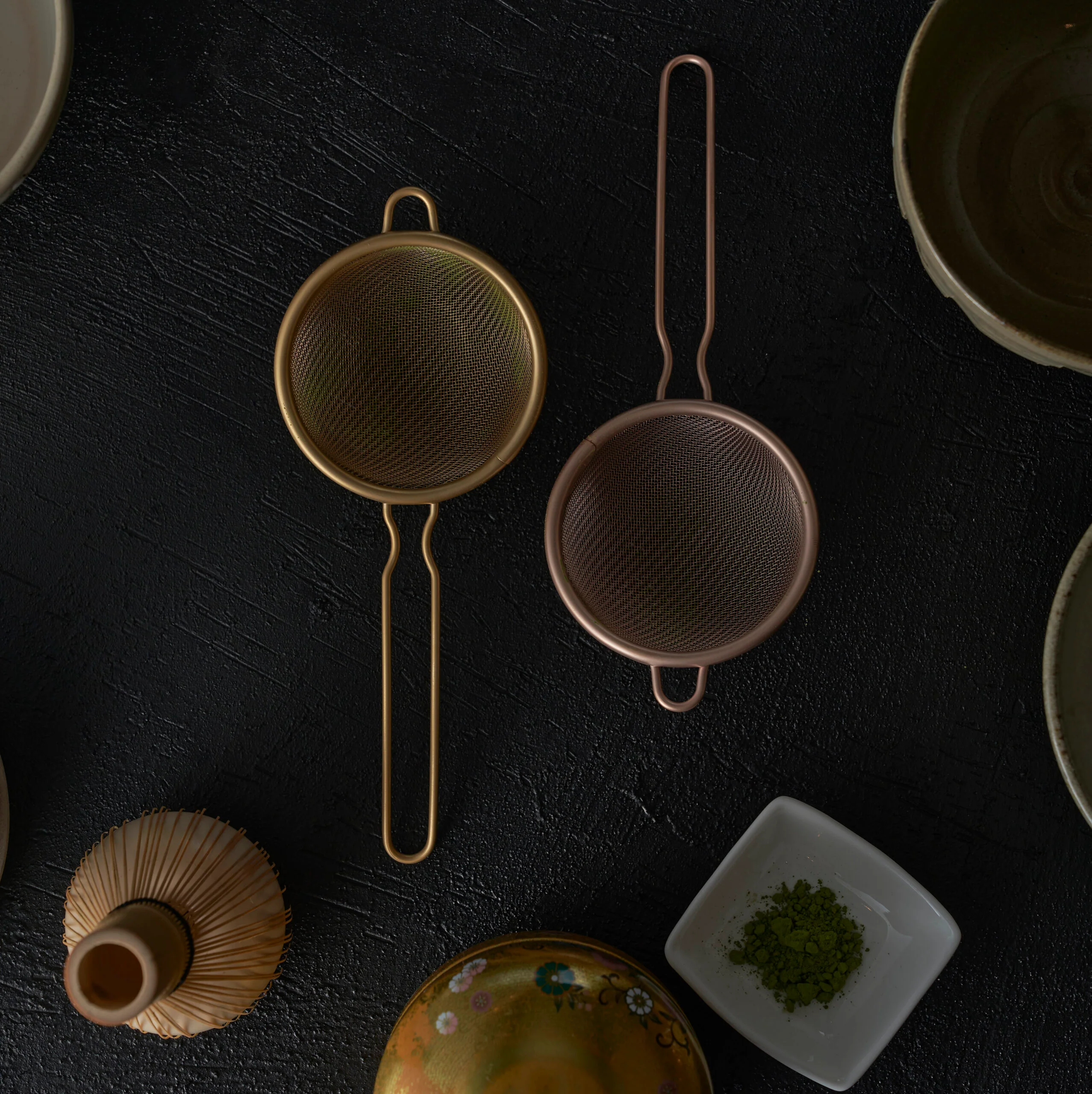 Three Snow: Matcha Chakoshi / Tea Strainer (Gold) - Image 5