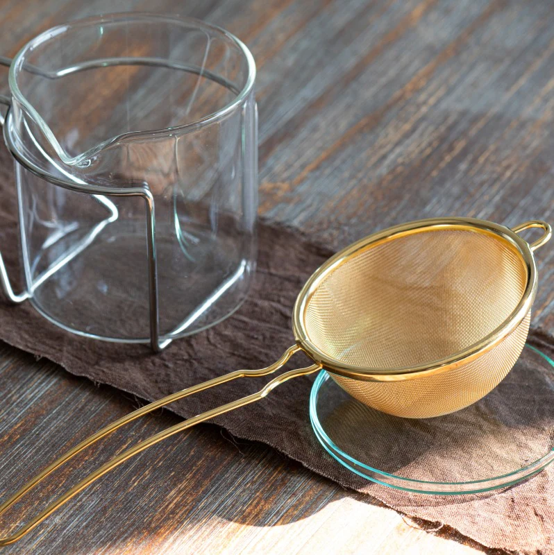 Three Snow: Matcha Chakoshi / Tea Strainer (Gold) - Image 9