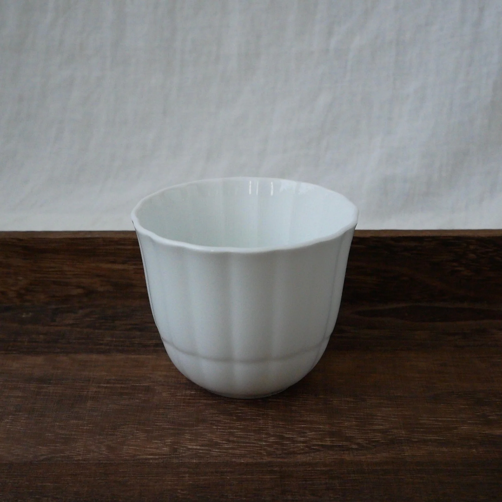 Yamani - Miyama Tableware: Yunomi Tea Cup Suzune (7.5 cm tall), White Color