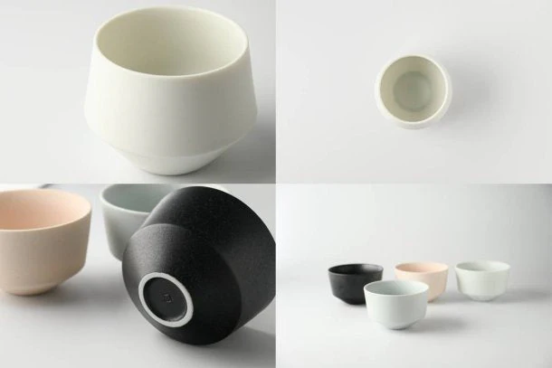 Yamatsu Kiln (Minoyaki, Gifu): Minimalist Frustum Sencha Cup, Pale Blue - Image 2