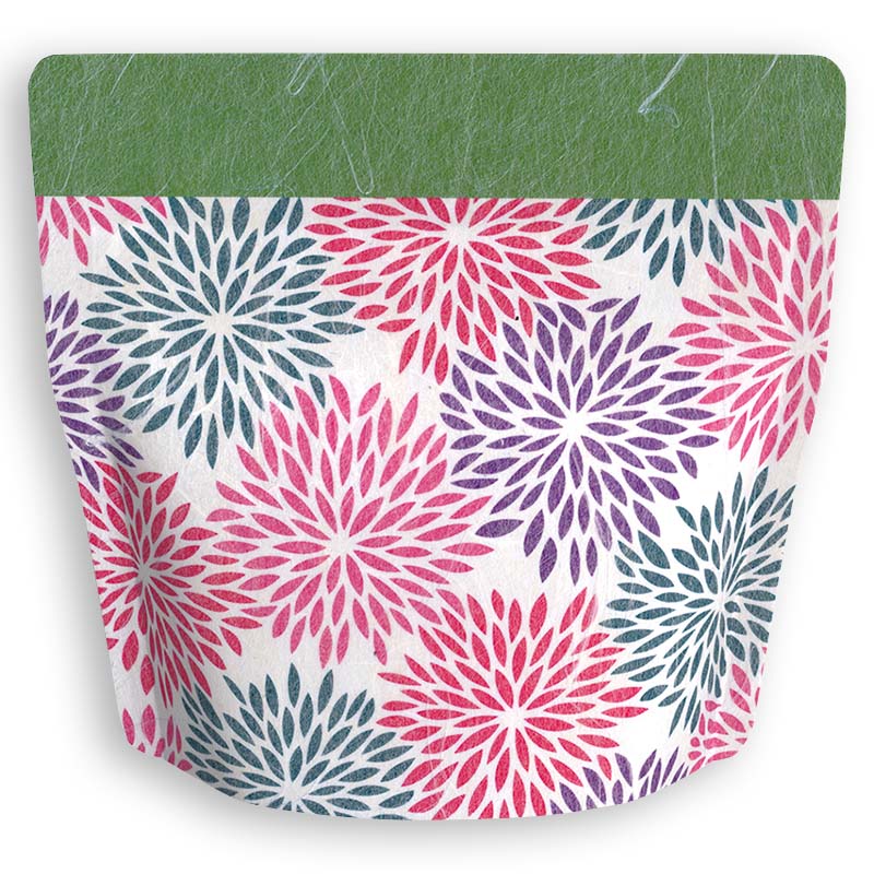 Yoshimura Pack 1313 Resealable Washi Paper Bag Mujina Chrysanthemum むじな菊