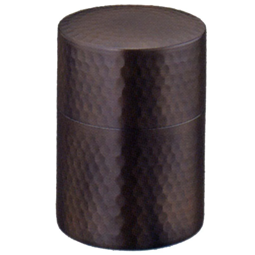 Tea Canister Hammer Tone Copper - KITSUSAKO